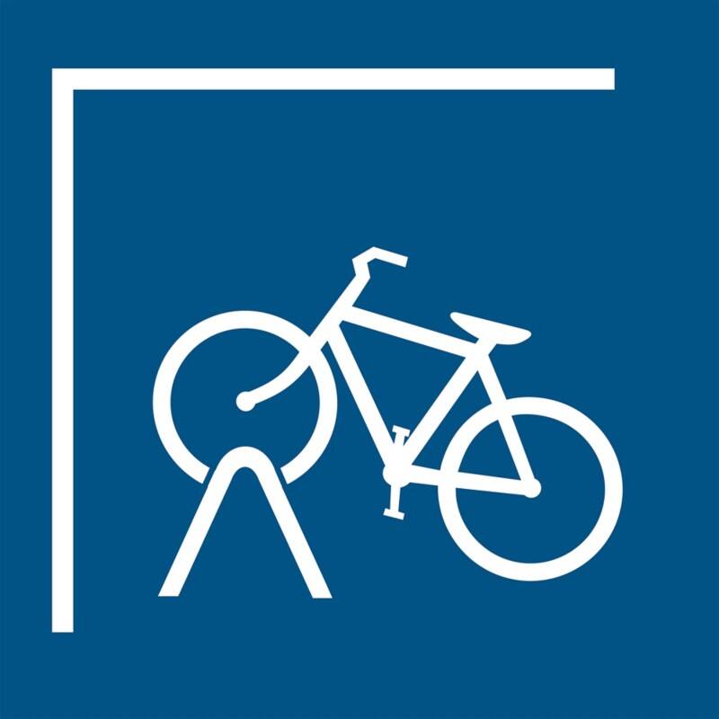 Djois Warnschild Fahrradständer Klebstoff, einschraubbar PP (Polypropylen) 15 (B) x 0,14 (H) cm