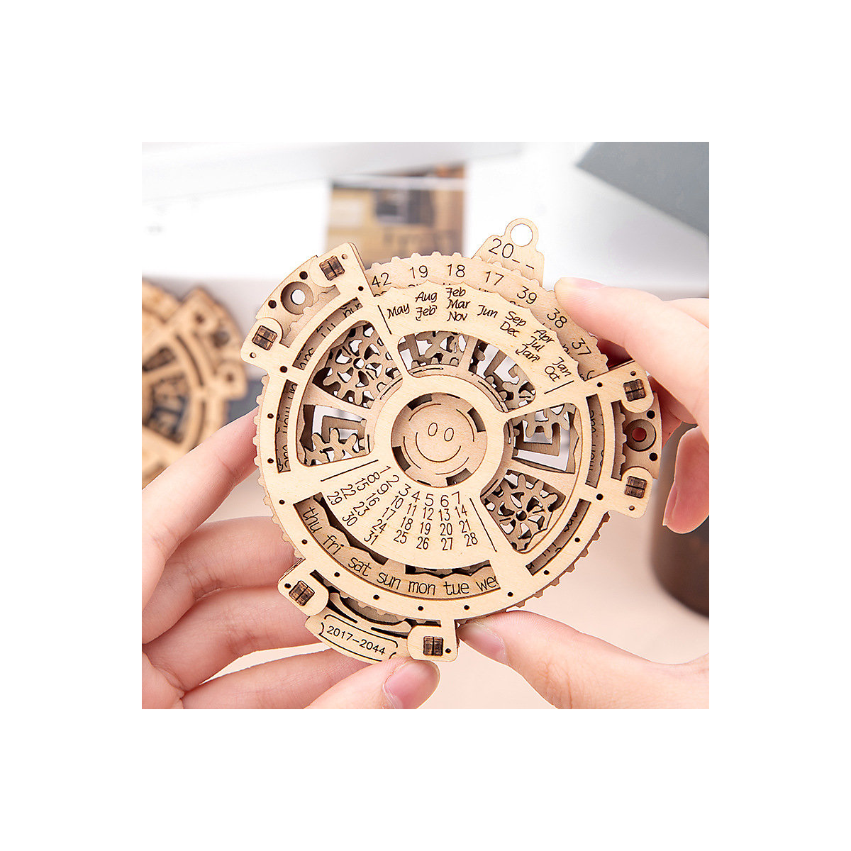 Selbst Montage Mechanische Kalender Holz Getriebe Modell DIY Holz 3D Puzzle Zusammengesetztes  Spielzeug