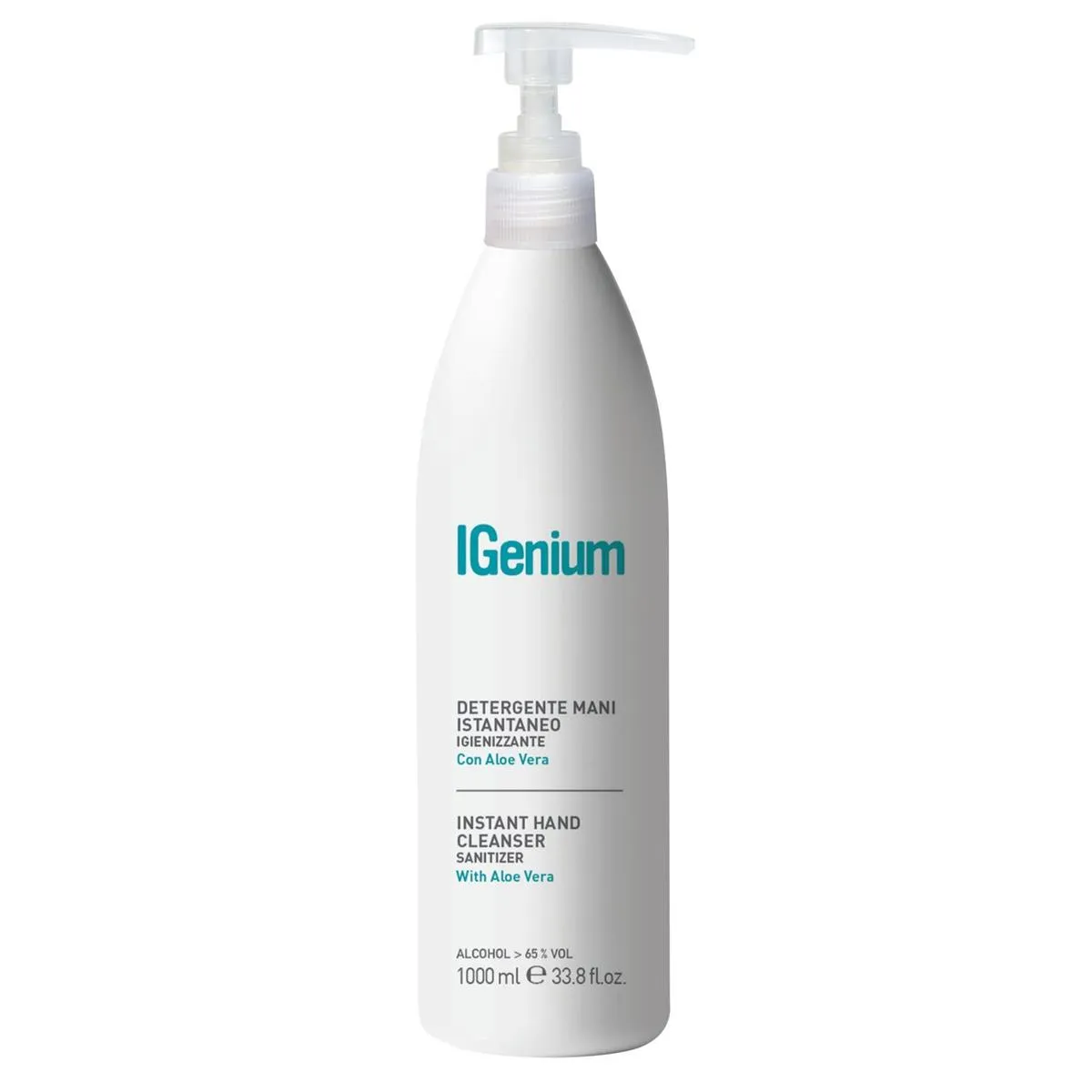 Gel Detergente Igienizzante Mani con Aloe con Dosatore 1 L