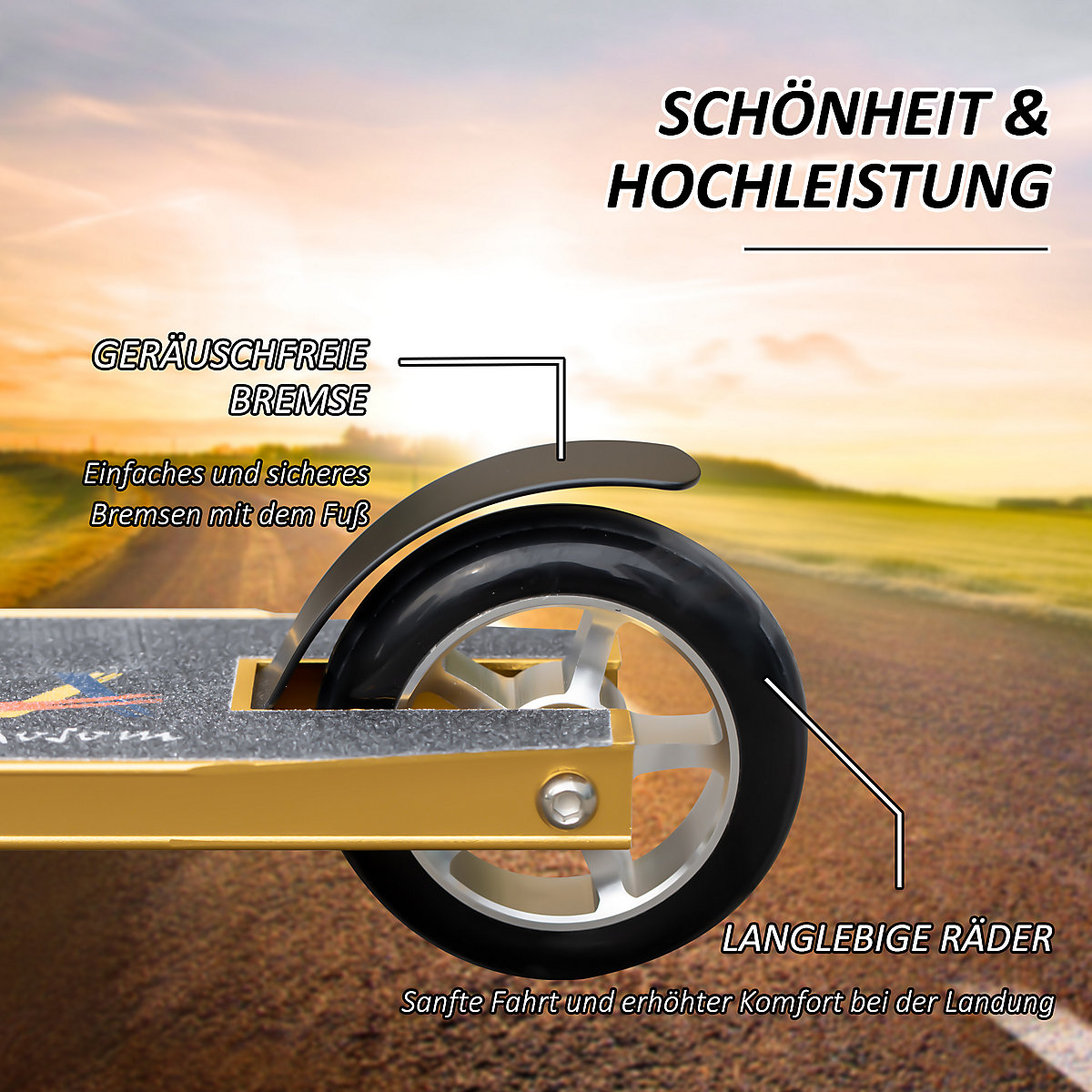 Stuntscooter mit dem 360° drehbaren Lenker