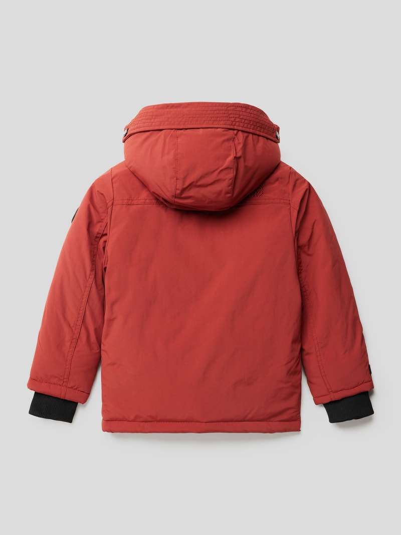 Jacke mit Kapuze Modell 'Harrow' in terrakotta
