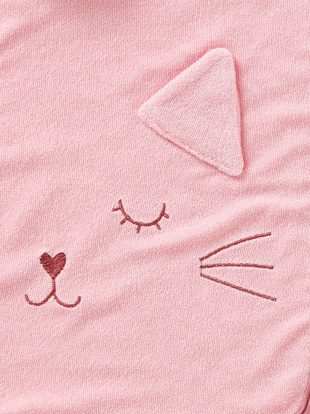 Vertbaudet Großes Baby Lätzchen, personalisierbar - rosa katze