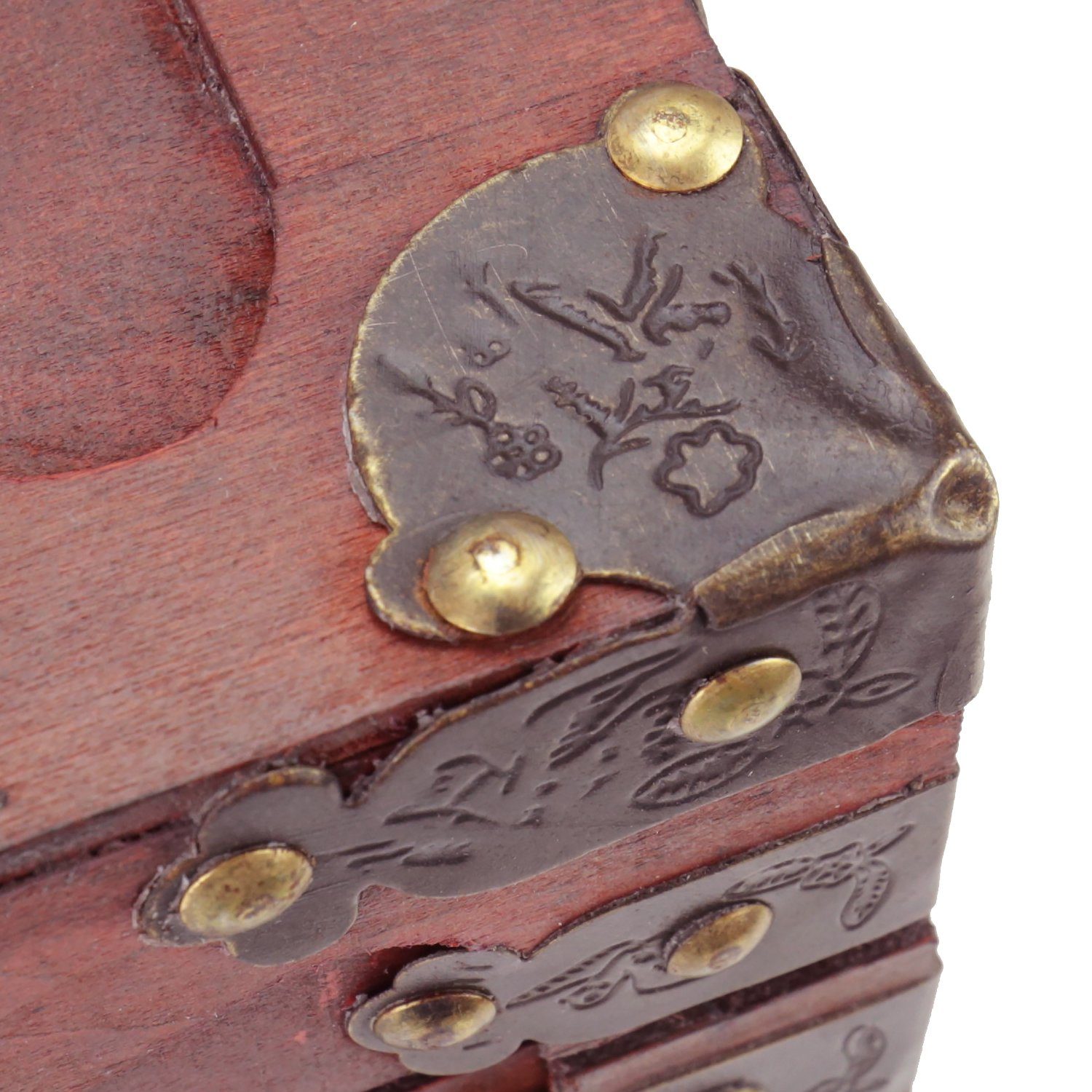 HMF Schatzkiste Handgefertigte Holztruhe Frankreich (1 St), Dekorative Aufbewahrungsbox mit Schloss, 40x20x22cm