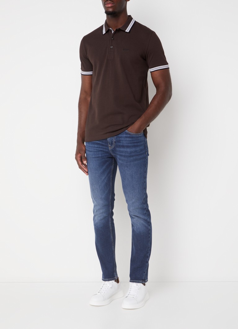 Polo HUGO BOSS Paddy de corte regular, confeccionada em piqué de algodão com logotipo.