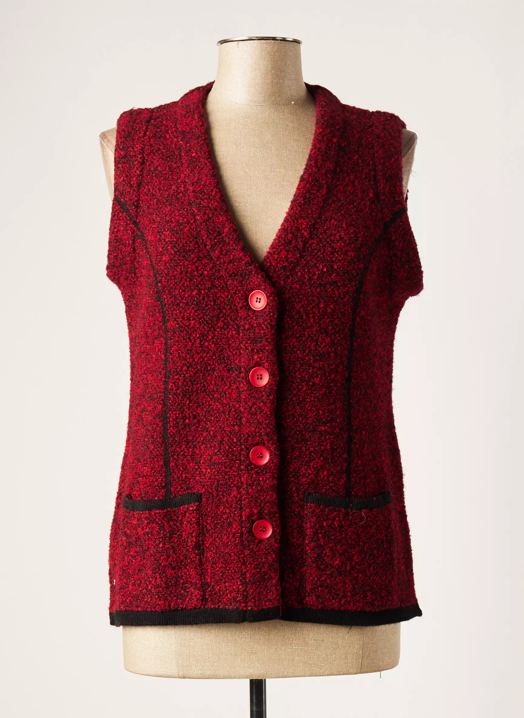 I Odena Gilet Femme couleur rouge