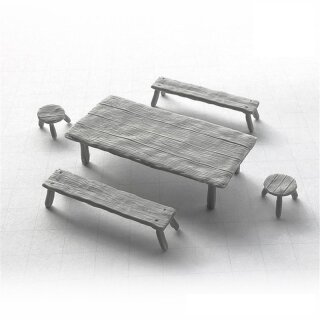 HQ Resin - Table and Seats Set 1