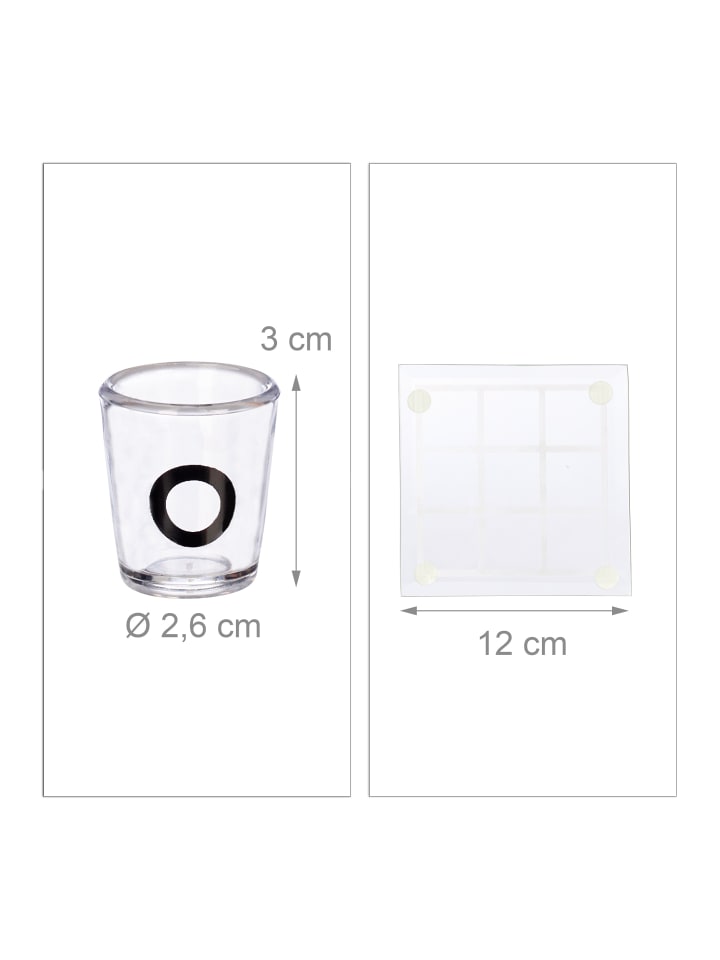 relaxdays TicTacToe Trinkspiel in Transparent günstig kaufen onesize