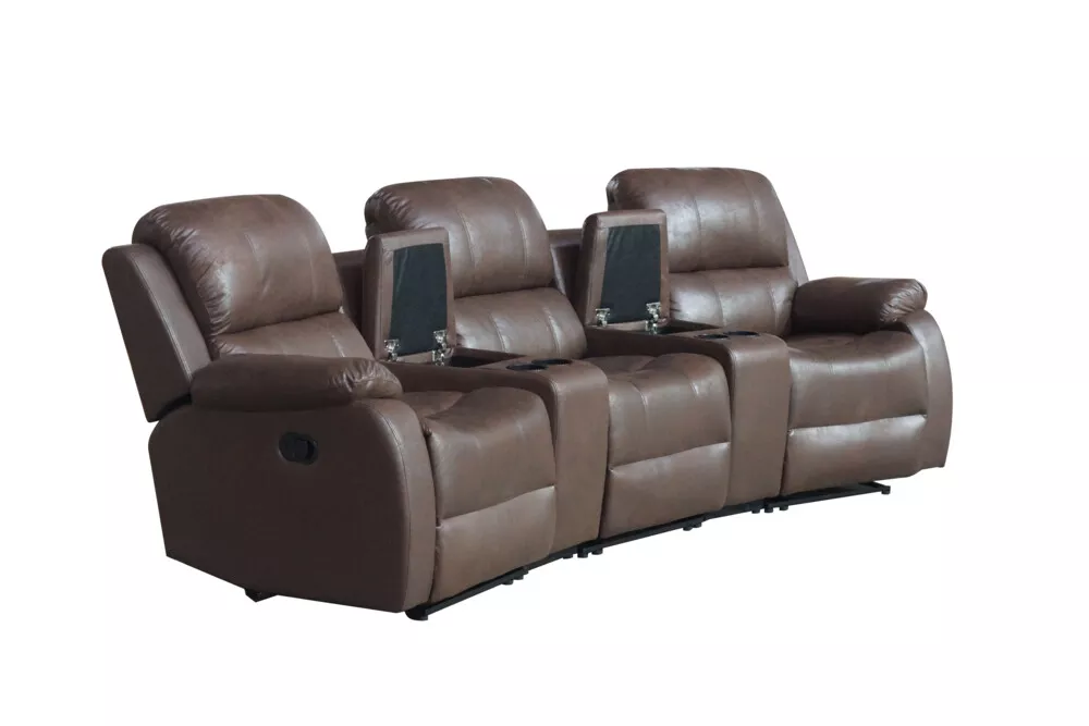 Happy Home Happy Home Home-Cinema 3-Sitzer Polstergarnitur braun