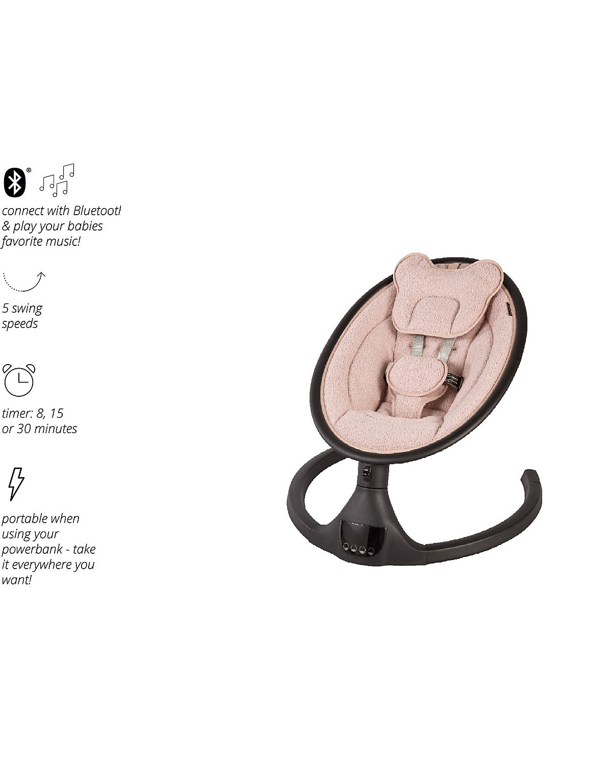 Babywippe X Adventure Elektrische Babywippe / Babyschaukel Rocco Teddy