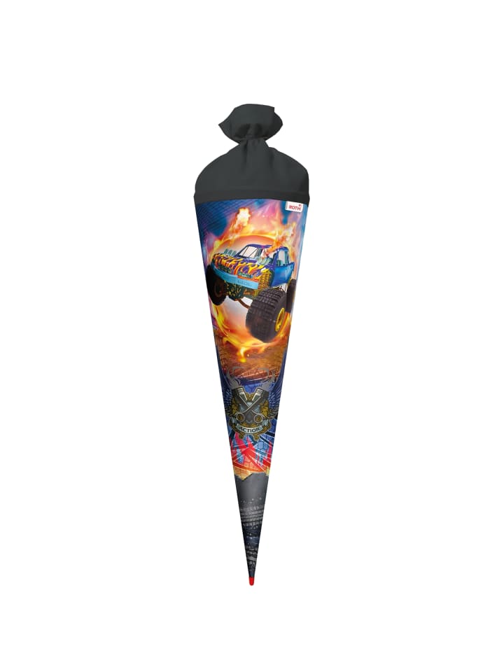 ROTH Schultüte groß Monstertruck Fire 70 cm in Orange günstig kaufen onesize