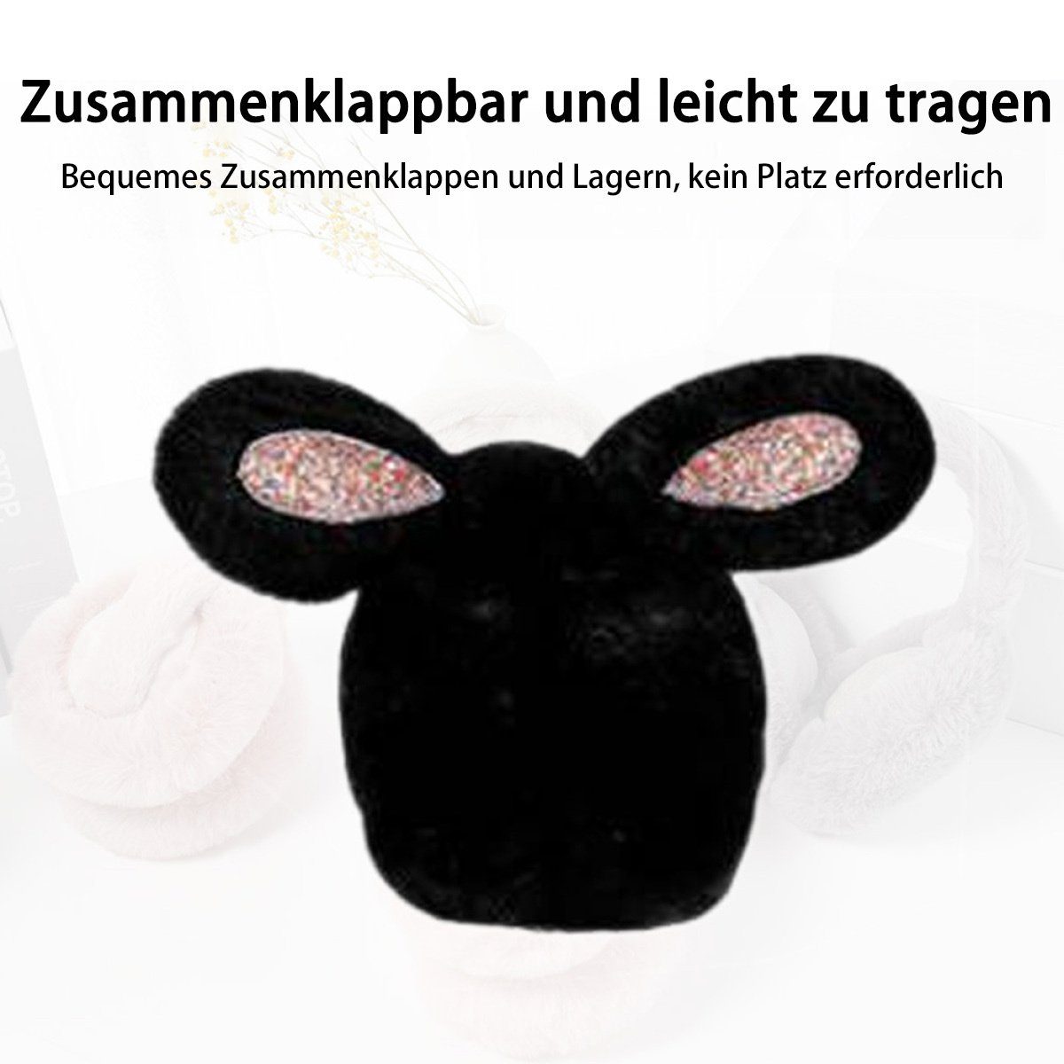ZmdecQna Ohrenwärmer Damen Mädchen Verstellbarer Winter Ohrenschützer mit Haarreifen