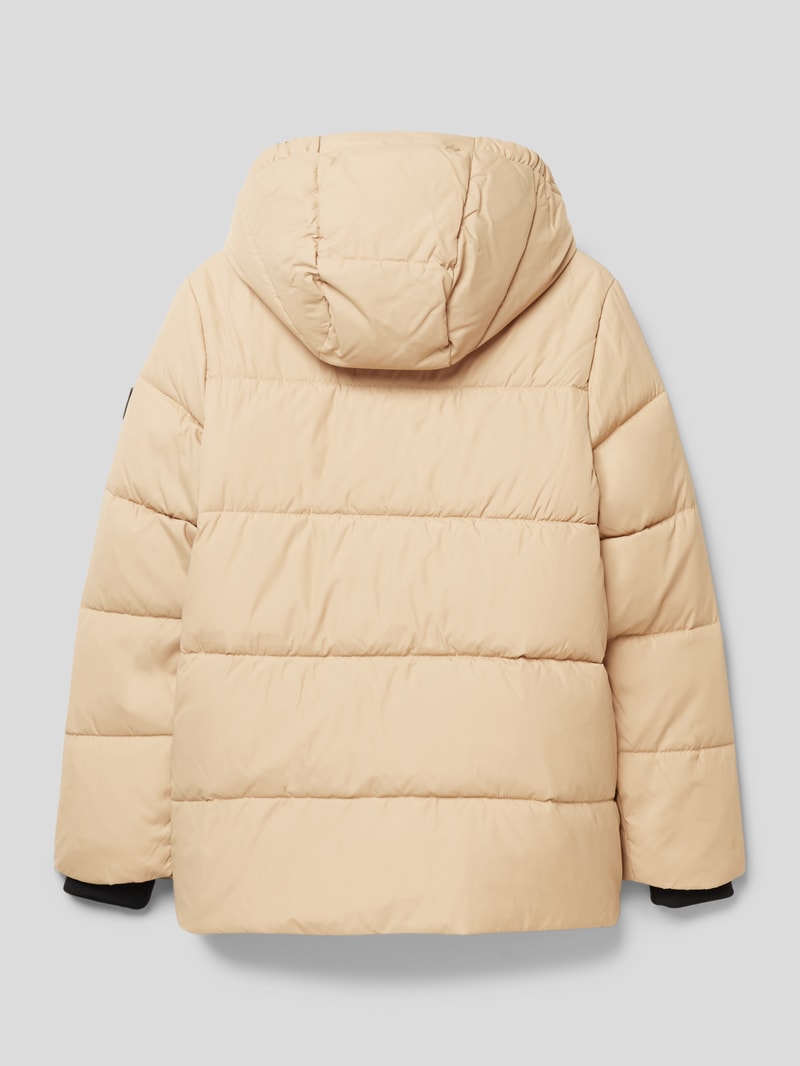 Steppjacke mit Label-Patch in camel