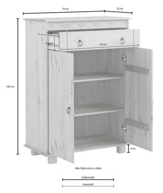 Home affaire Kommode Indra, 74 cm breit
