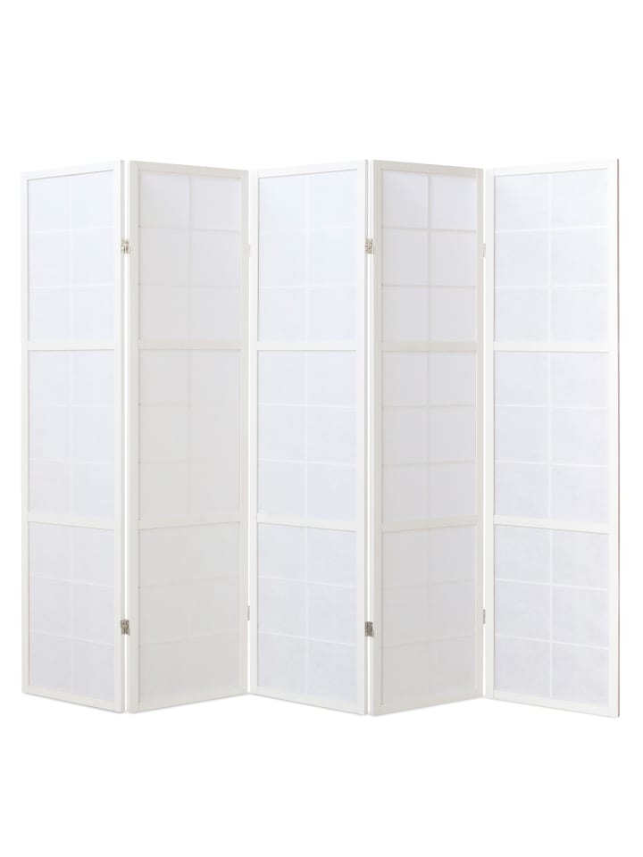 Homestyle4u 5-tlg. Paravent Shoji in Weiß 220x175 cm günstig kaufen onesize
