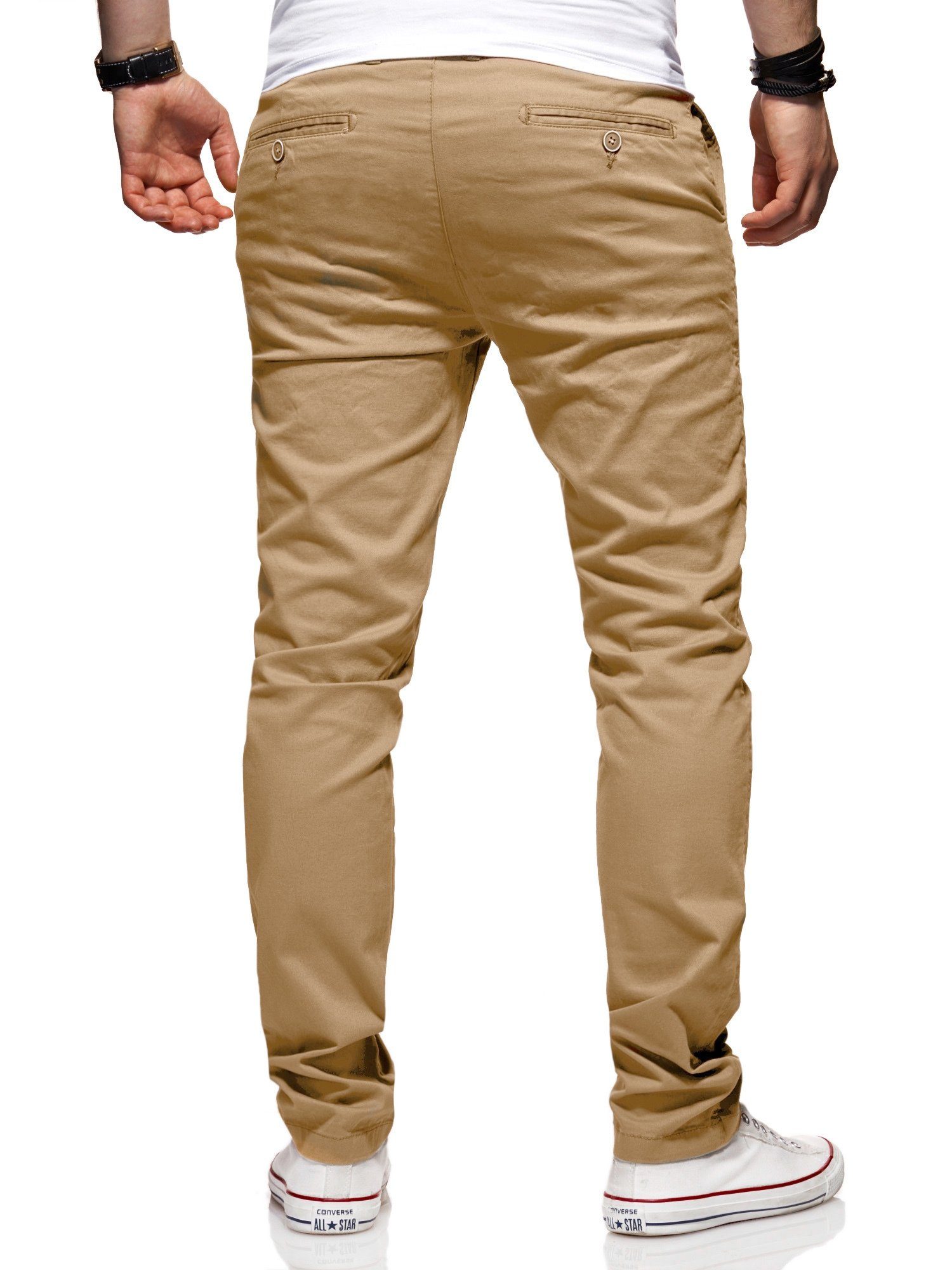 behype Chinohose MPBISTER Basic Stretch Hose Regular Slim-Fit