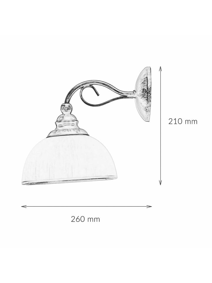Licht-Erlebnisse Wandlampe in Shabby Braun Antik Weiß Gold günstig kaufen onesize