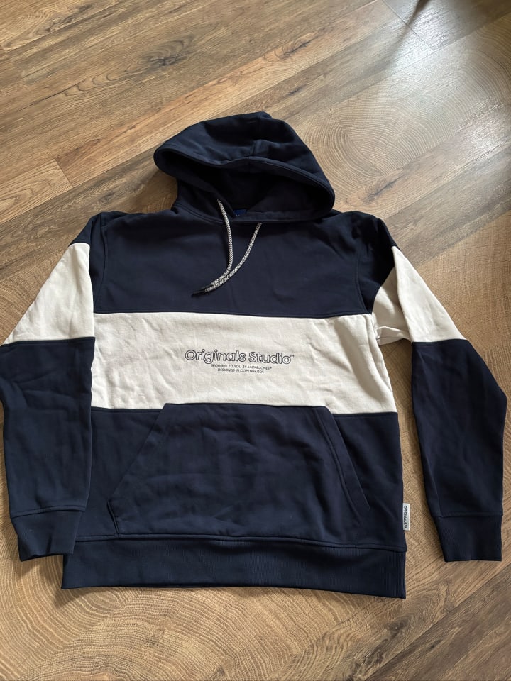 Jack & Jones Hoodie in Dunkelblau/ Weiß günstig kaufen L