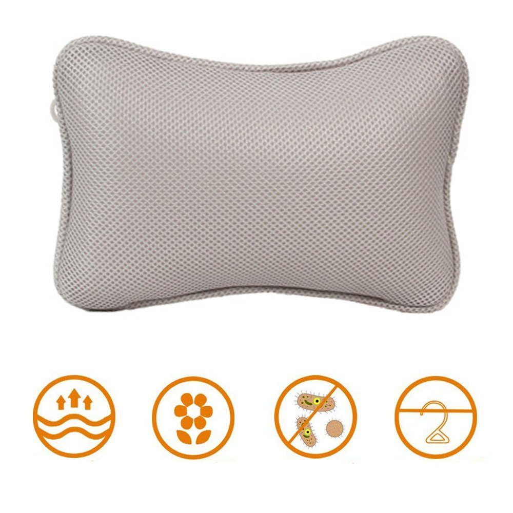 Nackenstützkissen Badewannenkissen, Badewannenkissen 3D Mesh Badewannenkissen, Questive