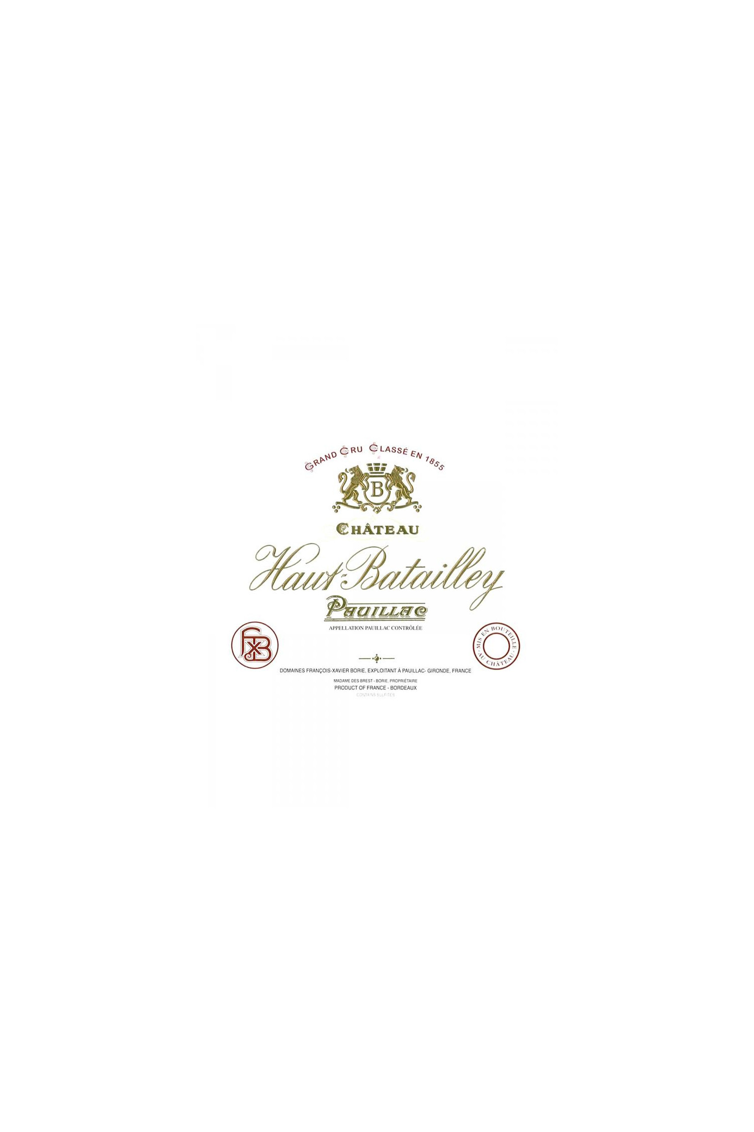 Château Haut Batailley 1990, Pauillac