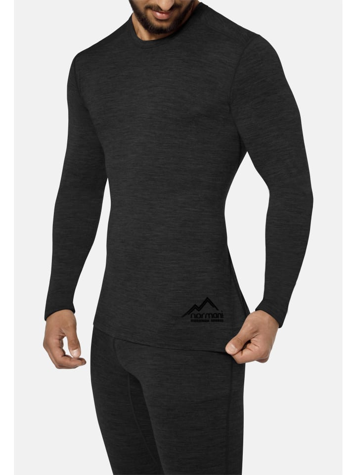 Normani Outdoor Sports Herren Merino Unterwäsche-Set Melbourne/Sydney in Anthrazit günstig kaufen