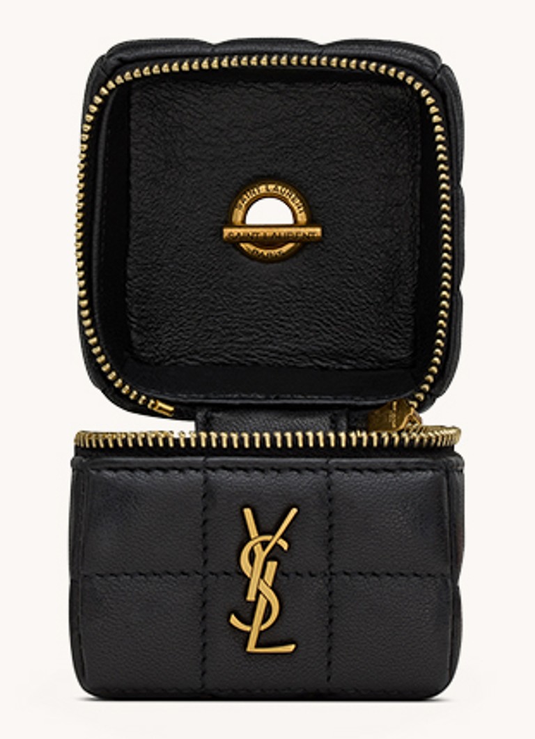 Geantă pătrată din piele de miel matlasată Saint Laurent Cassandre.