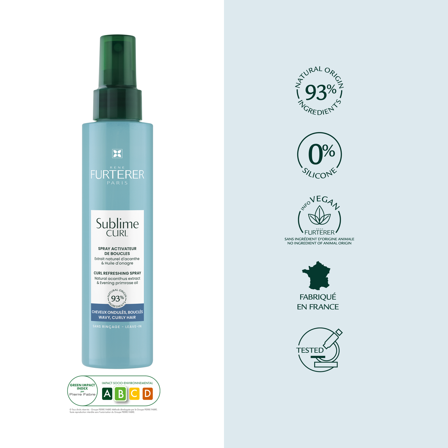 René Furterer Spray activateur de boucles Sublime Curl - Cheveux bouclés - 150 ml