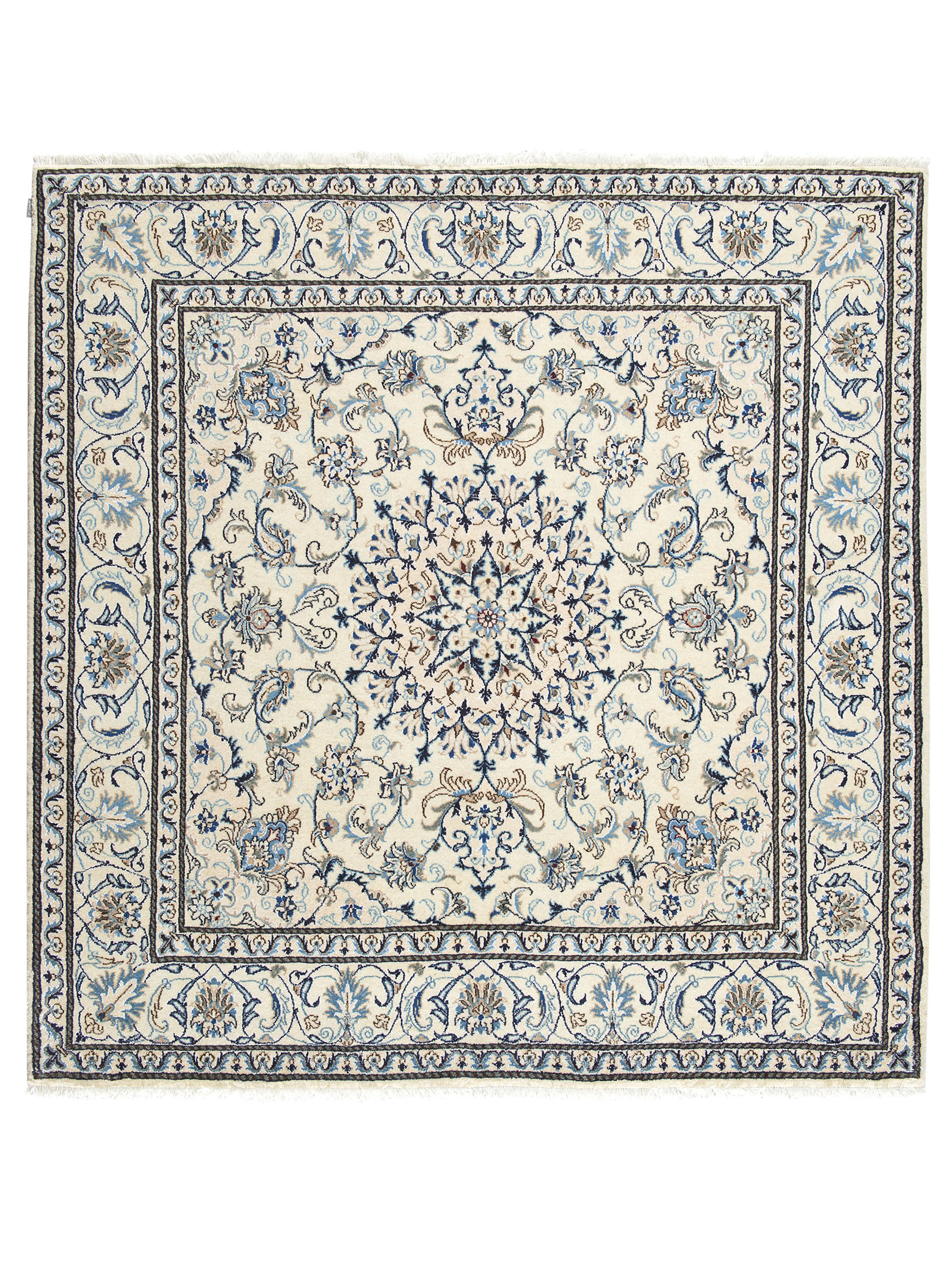Kaschmar Nain 12 Lah ca. 197 x 205 cm, Unikat / Einzelstück