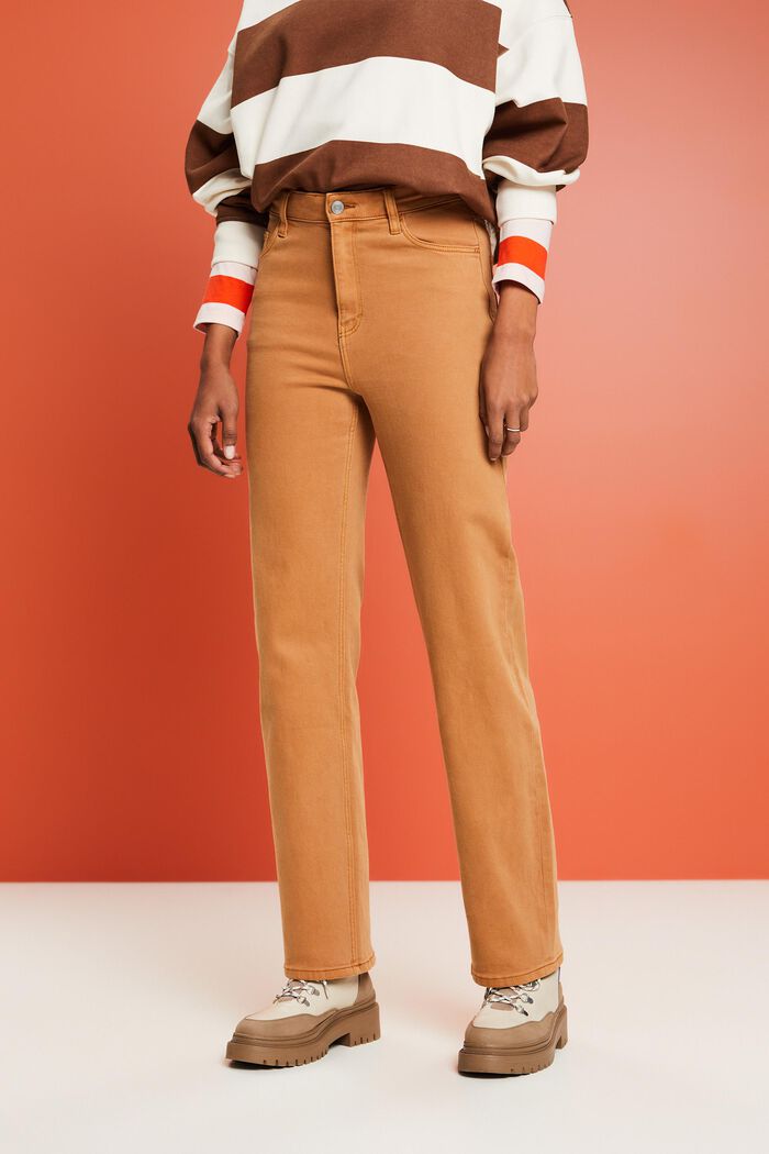 Retro-Hose mit gerader Passform und hohem Bund