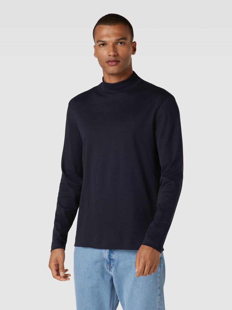 Pullover mit Turtleneck in marineblau
