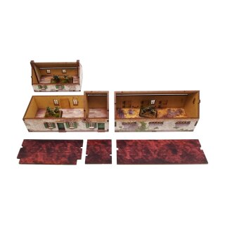 WW2 Normandy Homestead w. Stable (PREPAINTED)