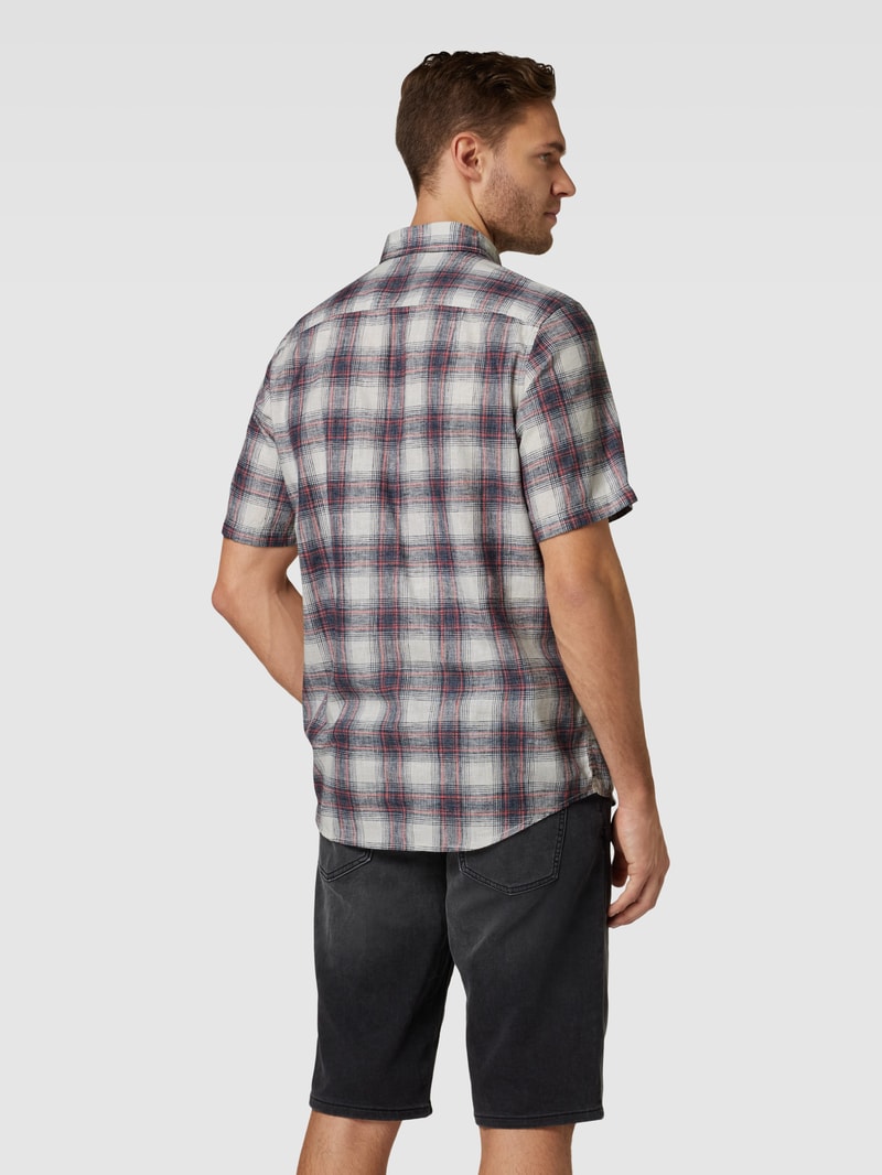 Freizeithemd mit Allover-Muster in beige