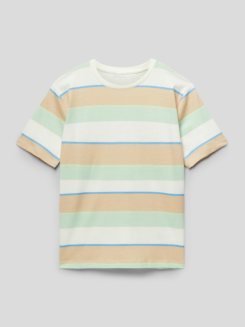 T-Shirt mit Streifenmuster in apricot