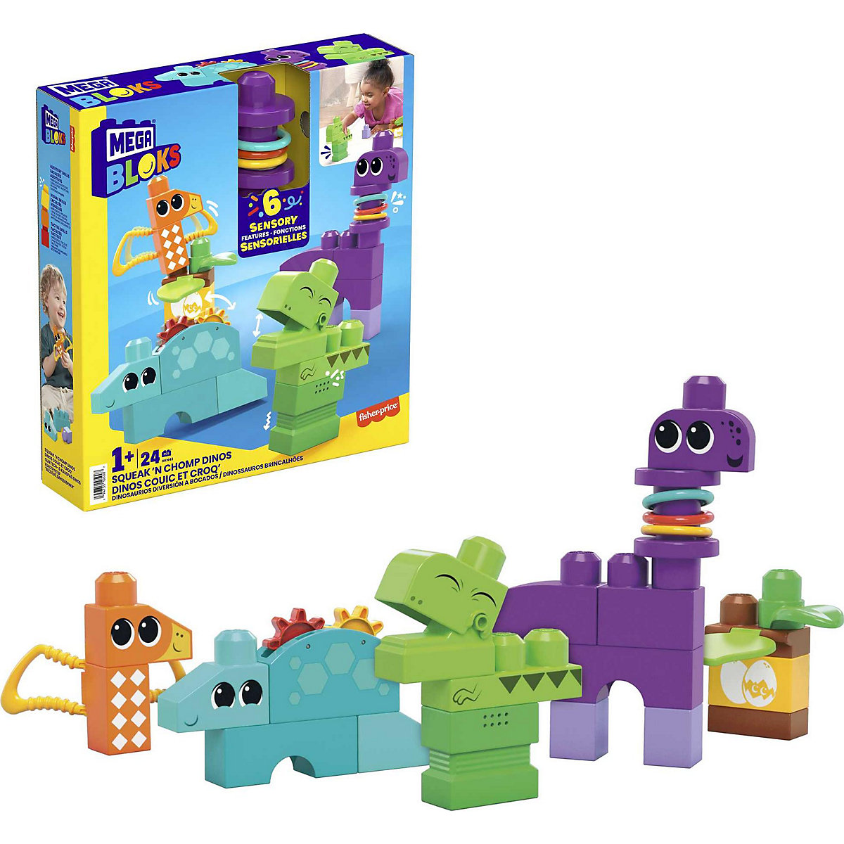 MEGA BLOKS Quietsch- & Kauspaß Dinos