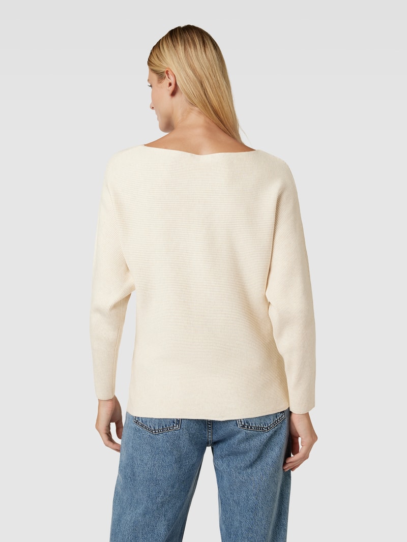 Strickpullover mit U-Boot-Ausschnitt Modell 'Otto' in camel