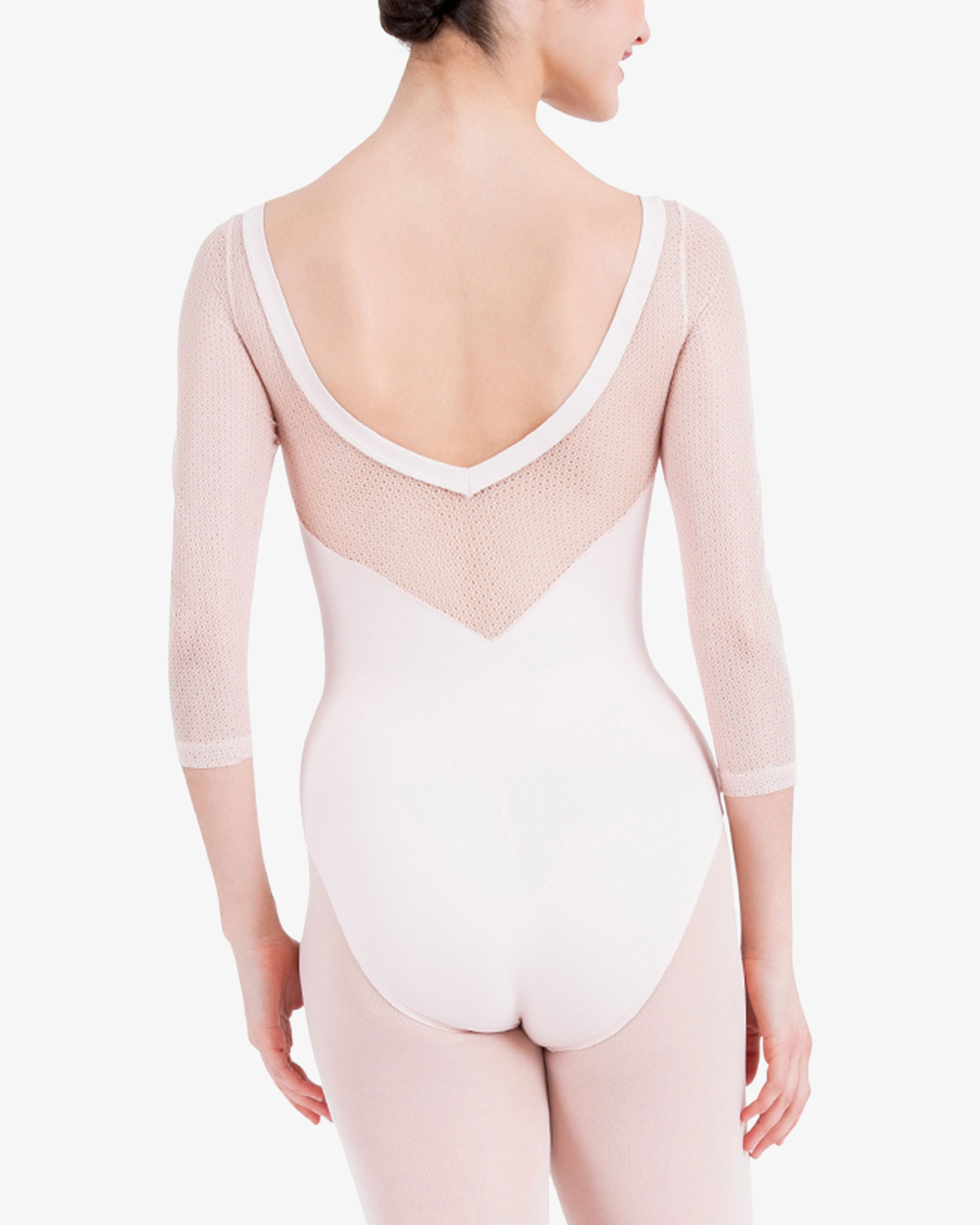 3/4 sleeves leotard with lace