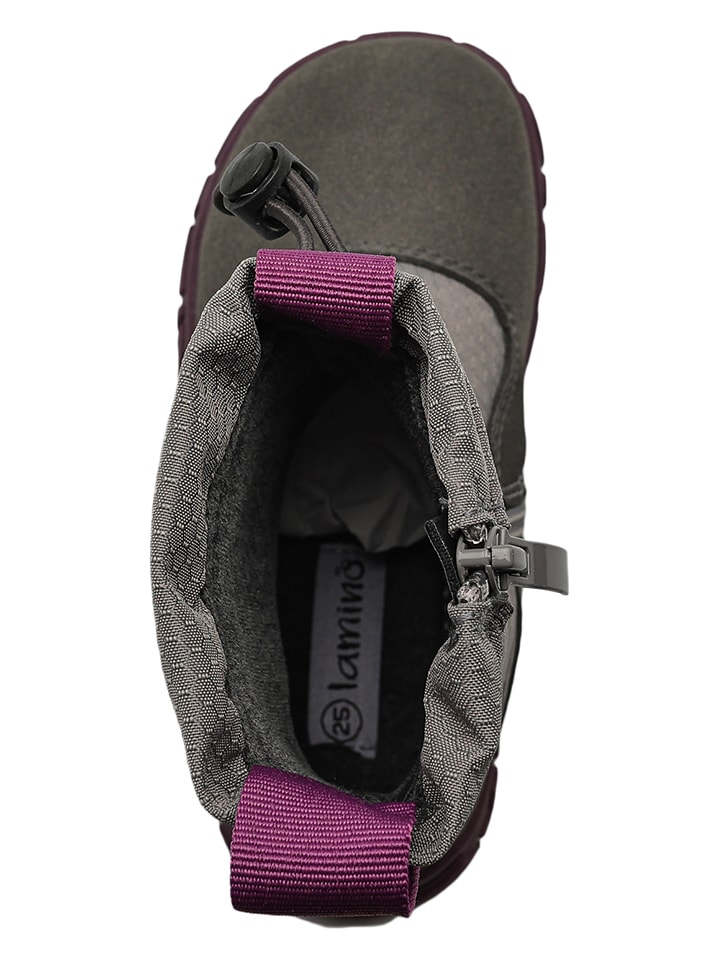 lamino Barfuß-Winterboots in Hellgrau/ Lila günstig kaufen