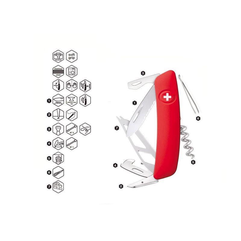 Swiza CH05T Cheese Red, Schweizer Taschenmesser made in Swiss