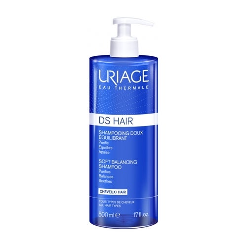 Uriage DS matu mīkstinošais līdzsvarojošais šampūns 500 ml