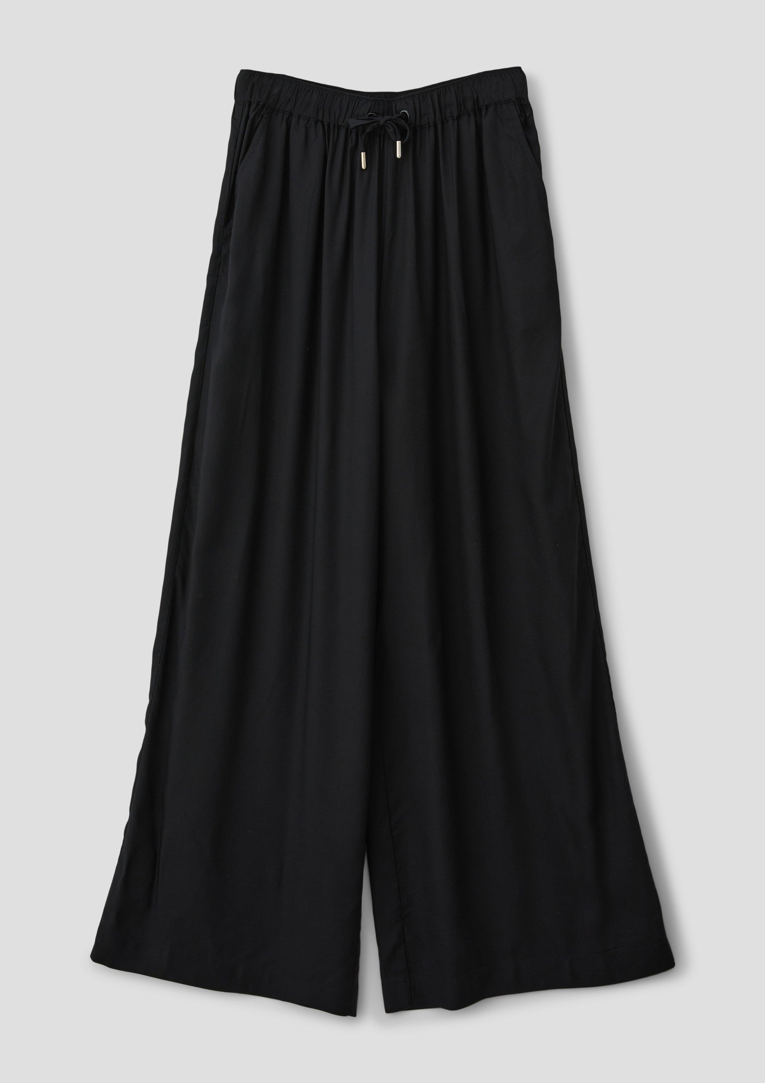 Relaxed: Crêpe-Hose mit Wide Leg  2151171-9999
