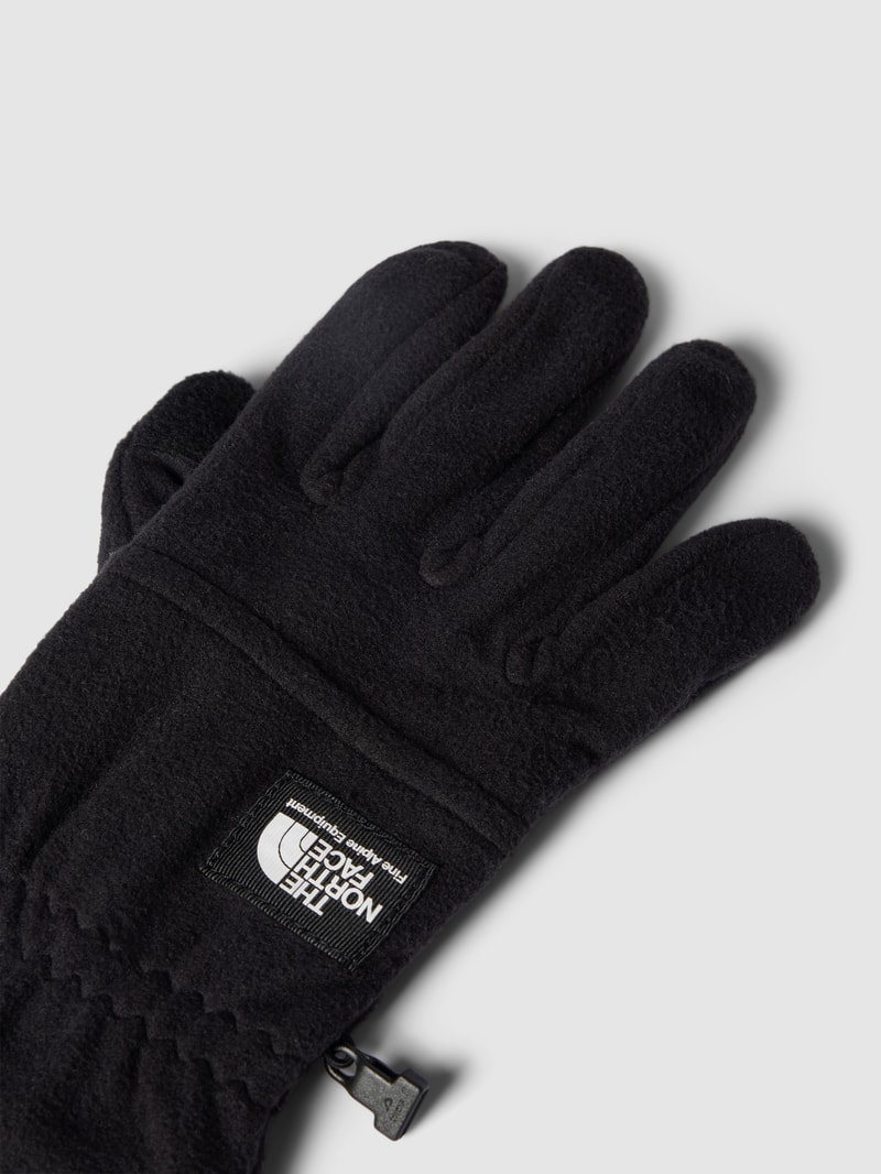 Handschuhe mit Label-Detail in schwarz