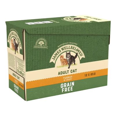 12 x 85 g gratis! 24 x 85 g James Wellbeloved Grain Free