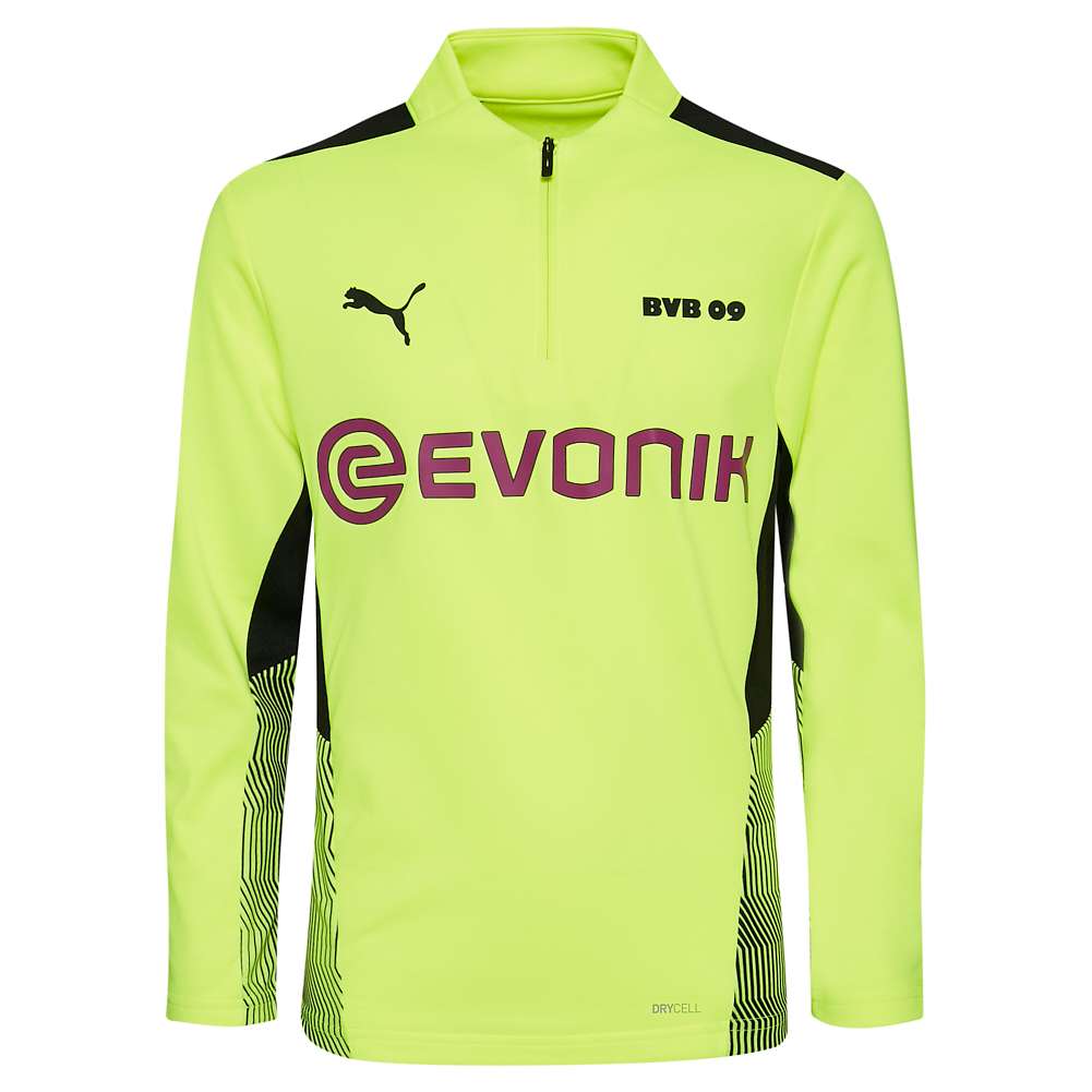 Borussia Dortmund BVB 09 PUMA 1/4 Zip Kinder Trainings Oberteil 759070-03