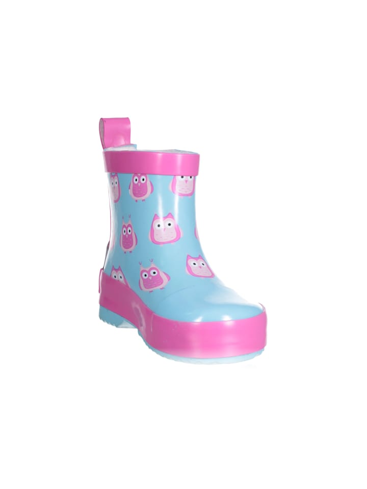 Playshoes Gummistiefel Halbschaft Eulen in Türkis günstig kaufen