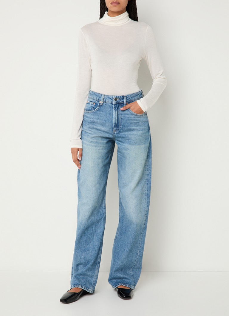 Camicia Benetton a maniche lunghe in misto cashmere con colletto