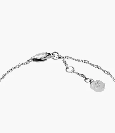 Fossil Gliederarmband Legacy Heart drehbar Edelstahl