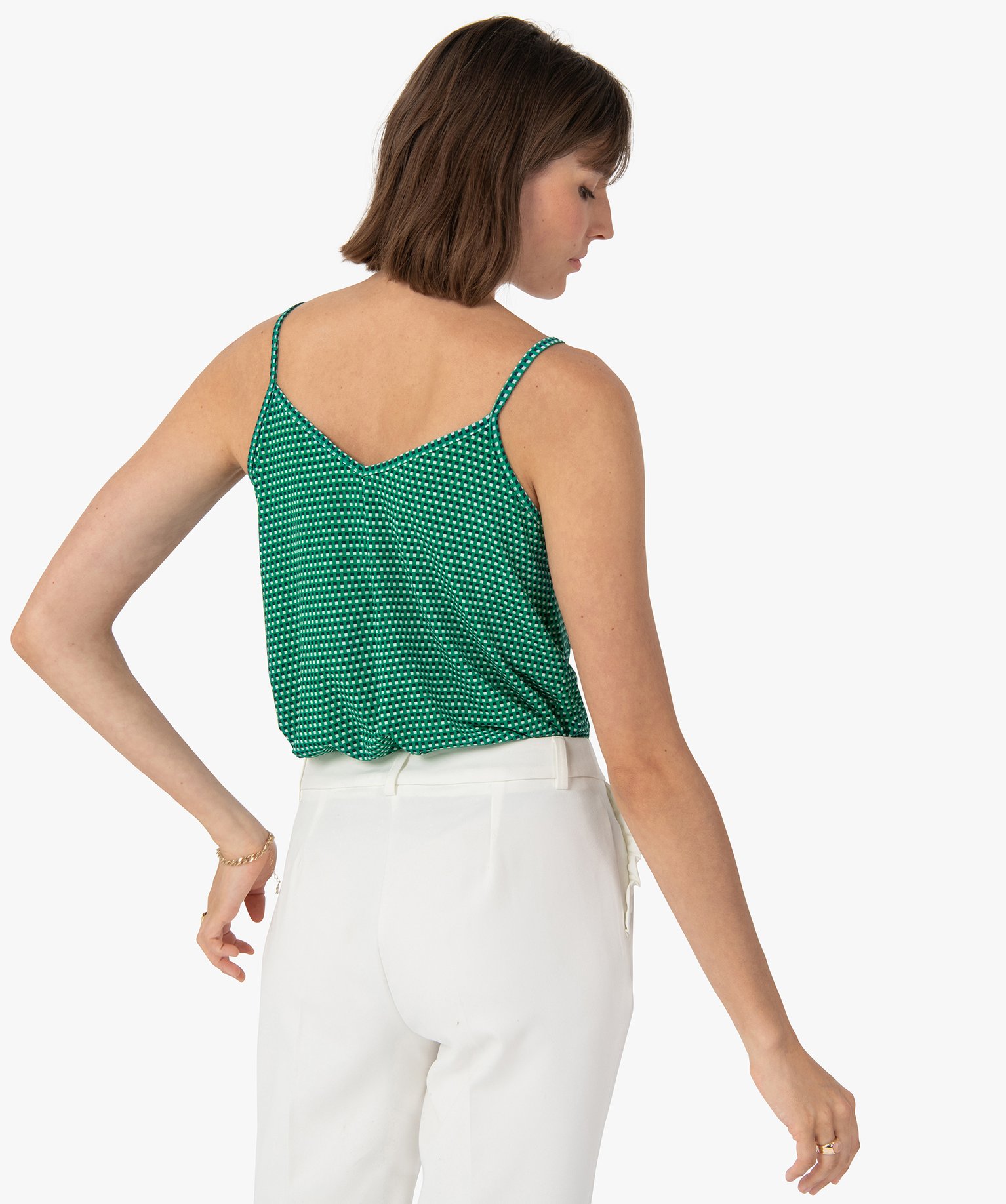 Débardeur femme à bretelles chaines imprime | GEMO