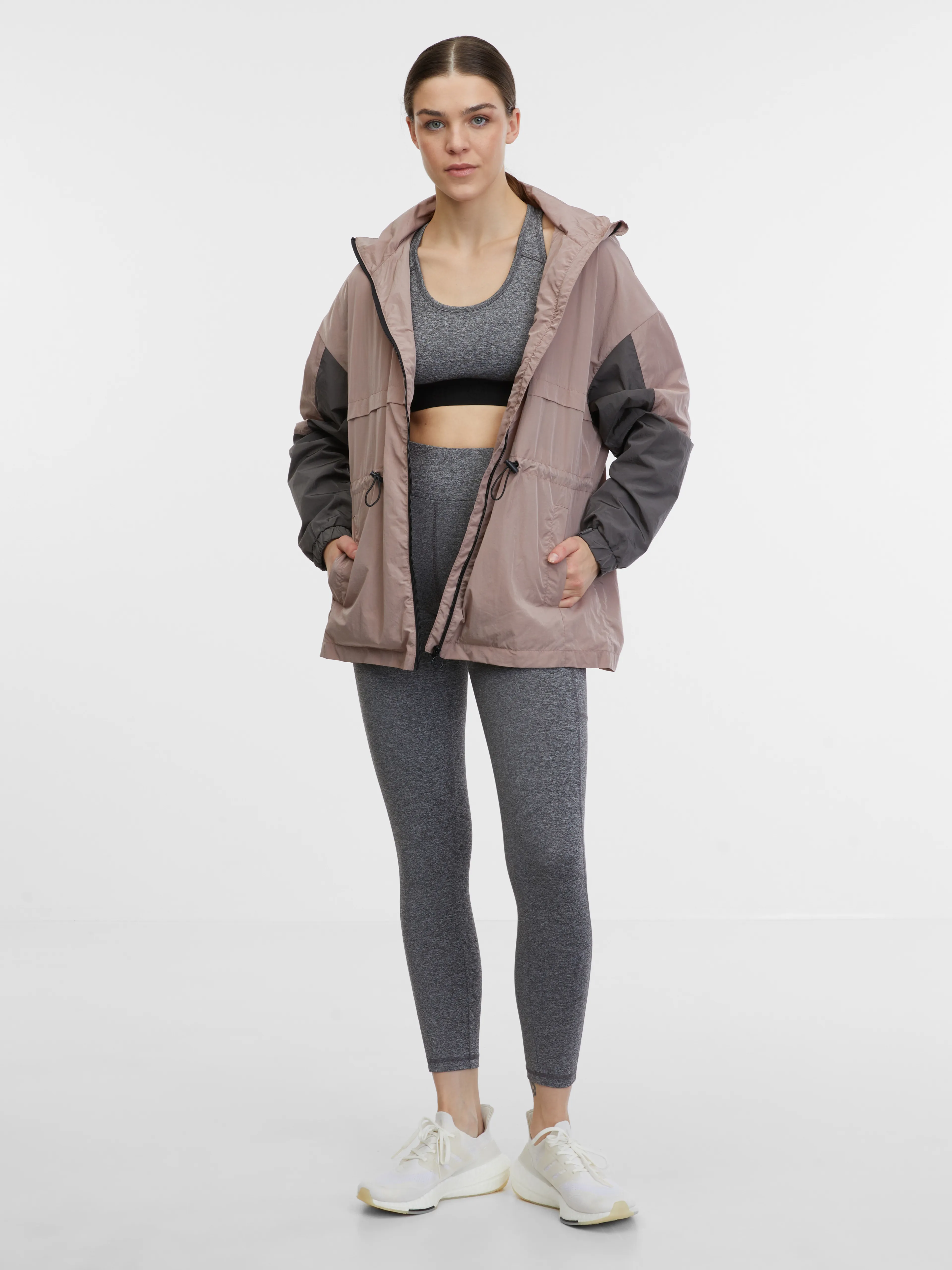 Hellrosa Damen-Sport-Leichtgewicht-Kapuzenjacke ORSAY