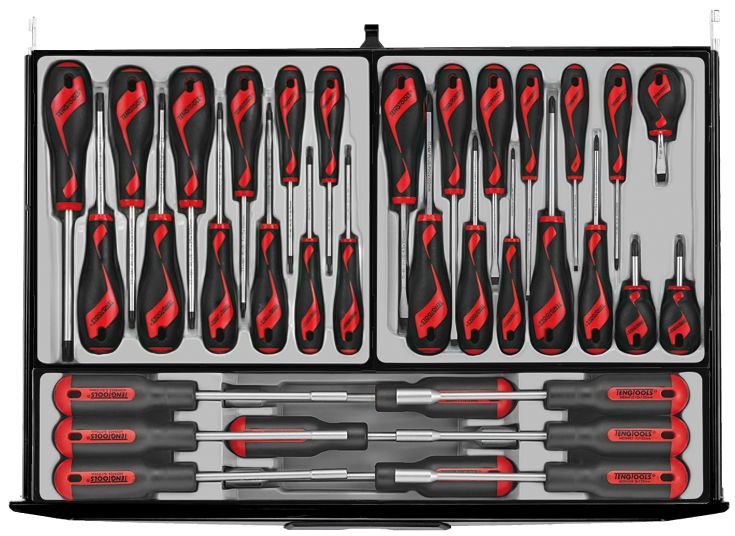 Teng Tools 122390125 MEGA MASTER Verktygssats TCMM1011NBK Verktygsvagn 1226 delar 'Svart utgåva