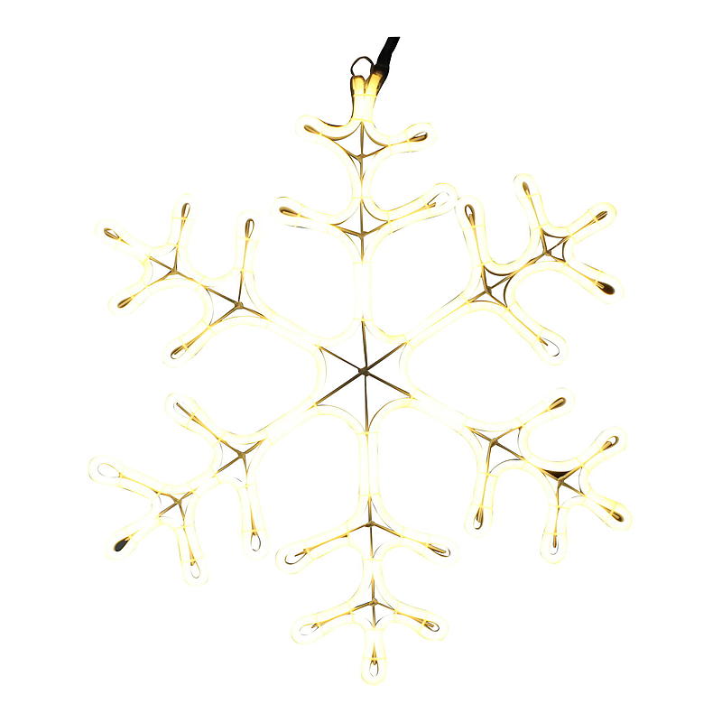 Light IT Lysskilt snøfnugg 57x51 cm, neon varmhvit