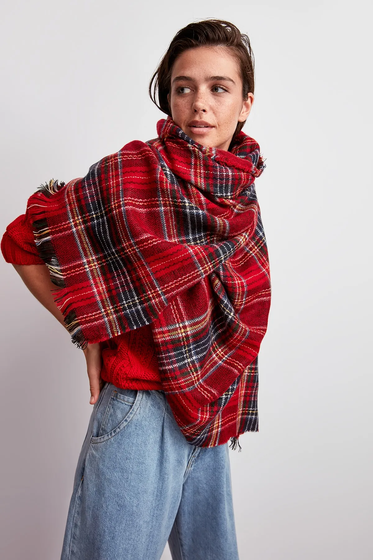 Trendyol Collection  Schal - Rot - Dobby